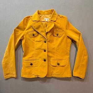 Fashion‎ Bug Y2K Retro Academia Corduroy Utility Chic Jacket Blazer Women 1